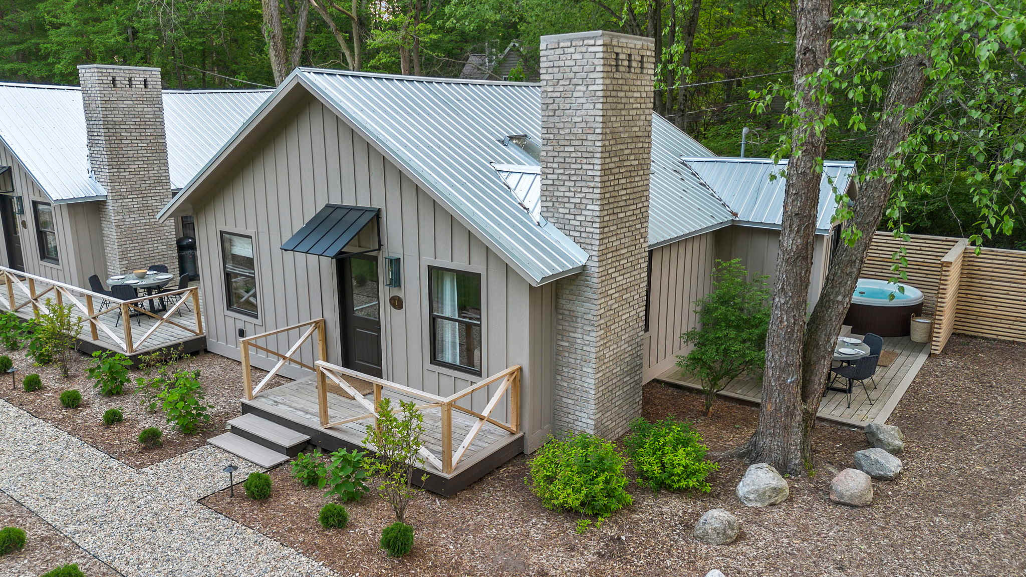 NEW 1BR Cottage with Pool, Firepit, Walk to Beach — photo 1 of 24